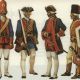 Uniformy pruské pěchoty kolem roku 1750