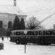 Příjezd prvního trolejbusu do Bohdanče 20.1. 1952